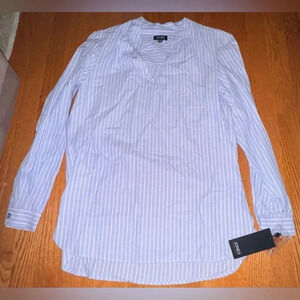 Jones New York women’s baby blue pink cotton‎ linen blend size small NWT